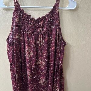Maurices Burgundy Floral Camisole